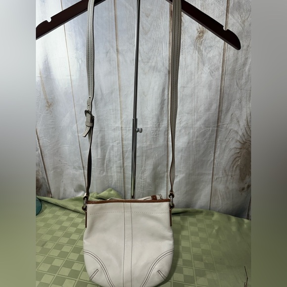 Coach White and Brown Crossbody Bag with Adjustable Strap - Picture 6 of 12